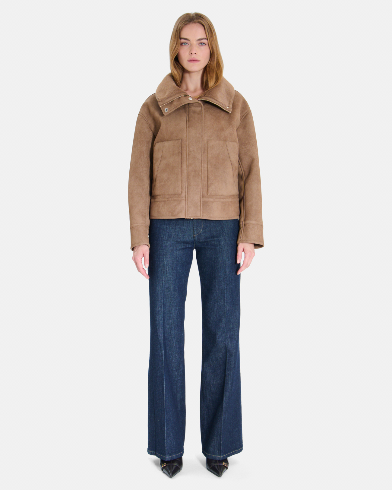 Manteau Marya Manteau aviateur court cannelle ZAPA