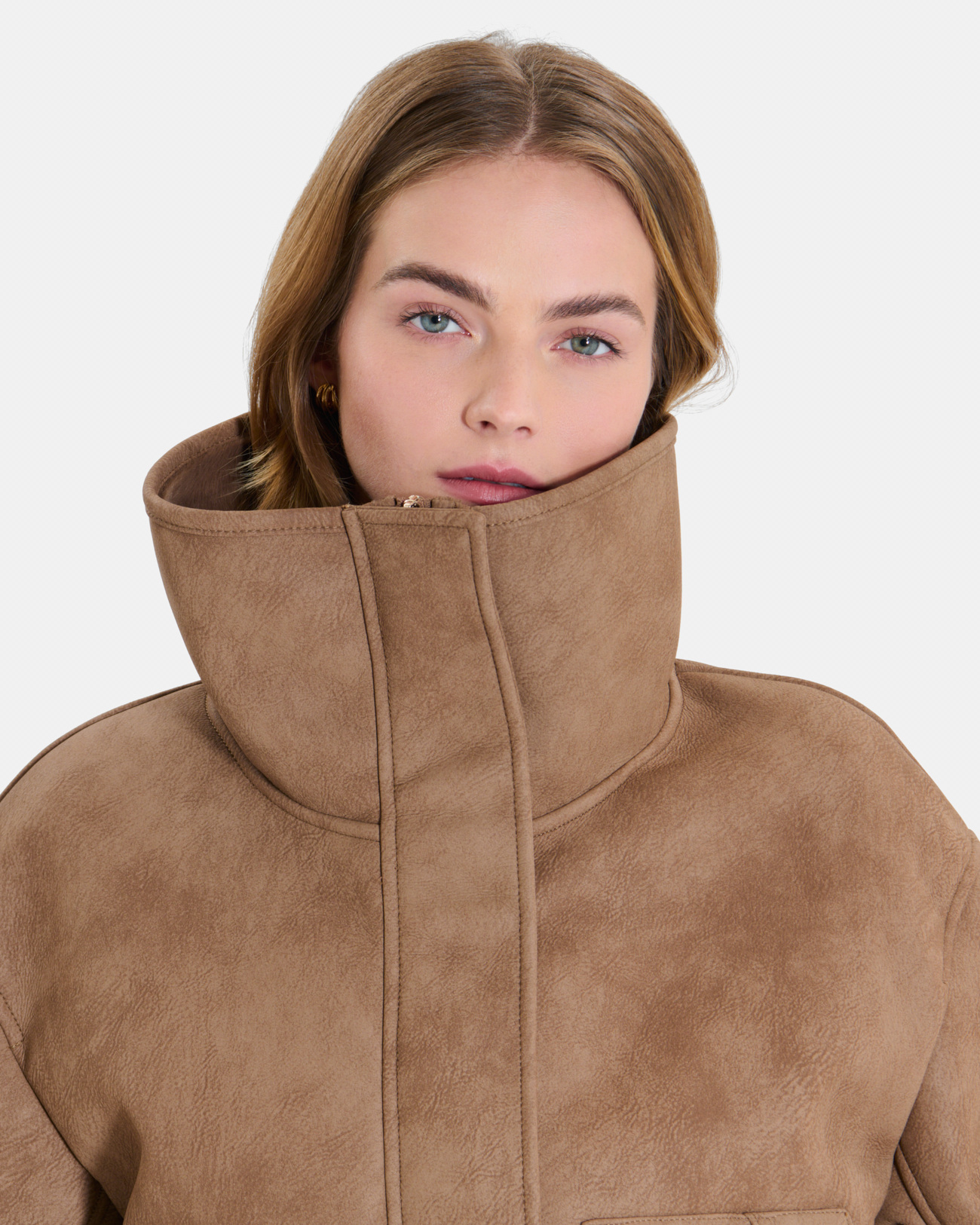 Manteau Marya Manteau aviateur court cannelle ZAPA