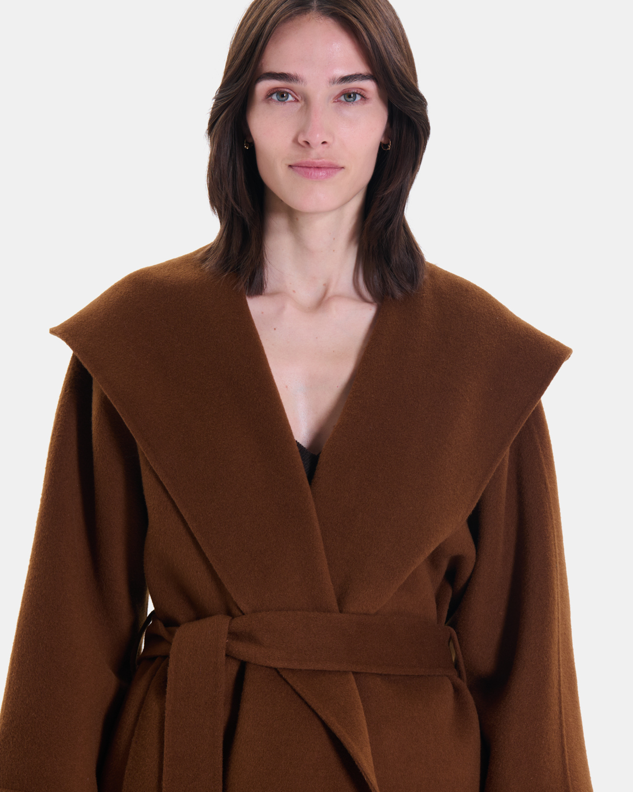 Manteau Maylone Manteau oversize tabac en laine ZAPA