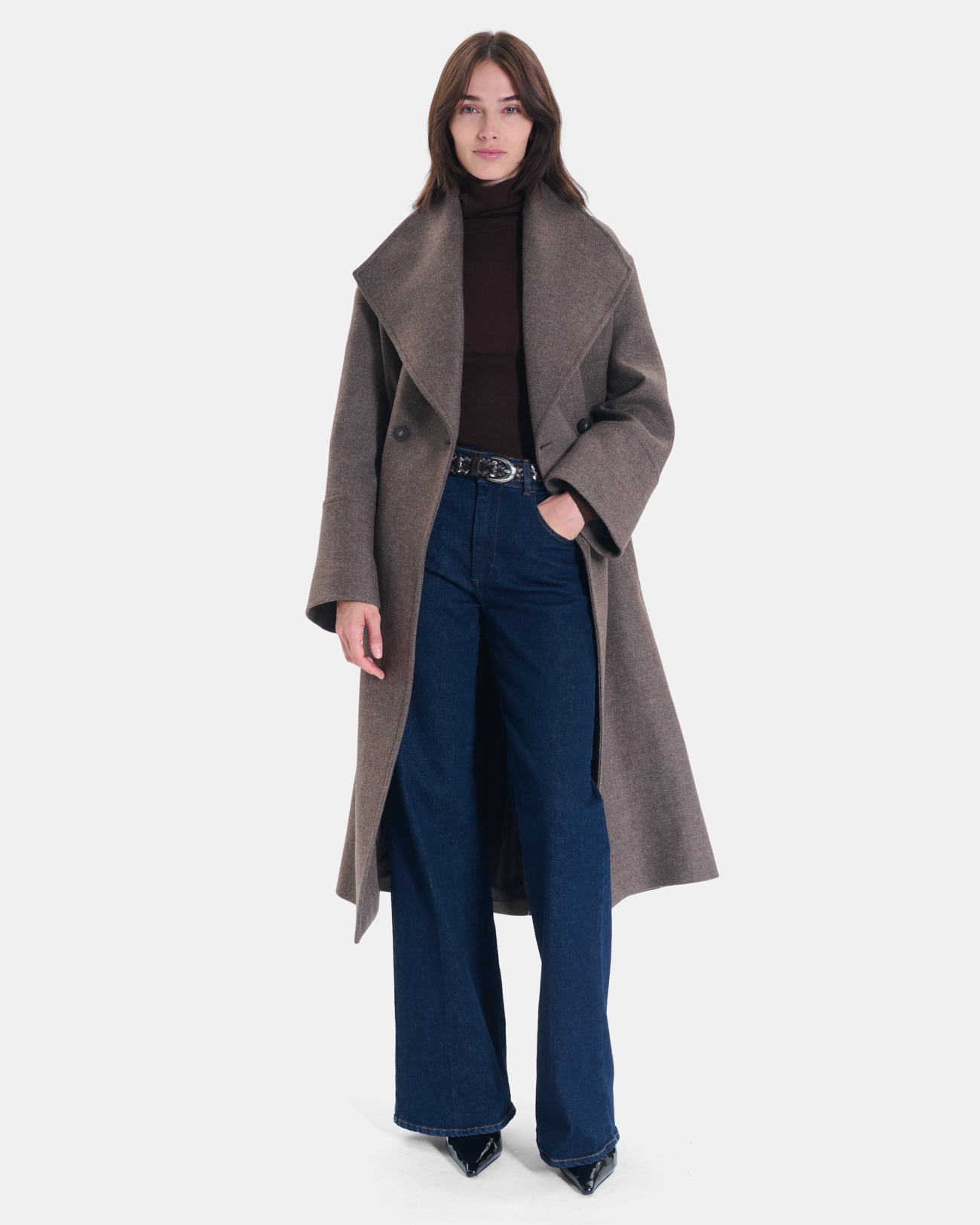 Manteau Manoli Manteau long en laine noisette ZAPA