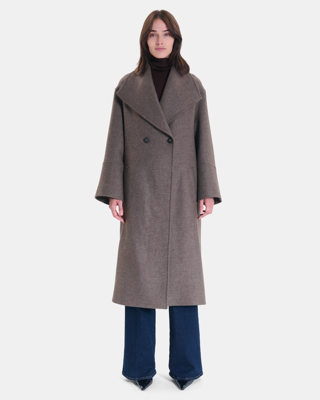 Manteau Manoli Manteau long en laine noisette ZAPA