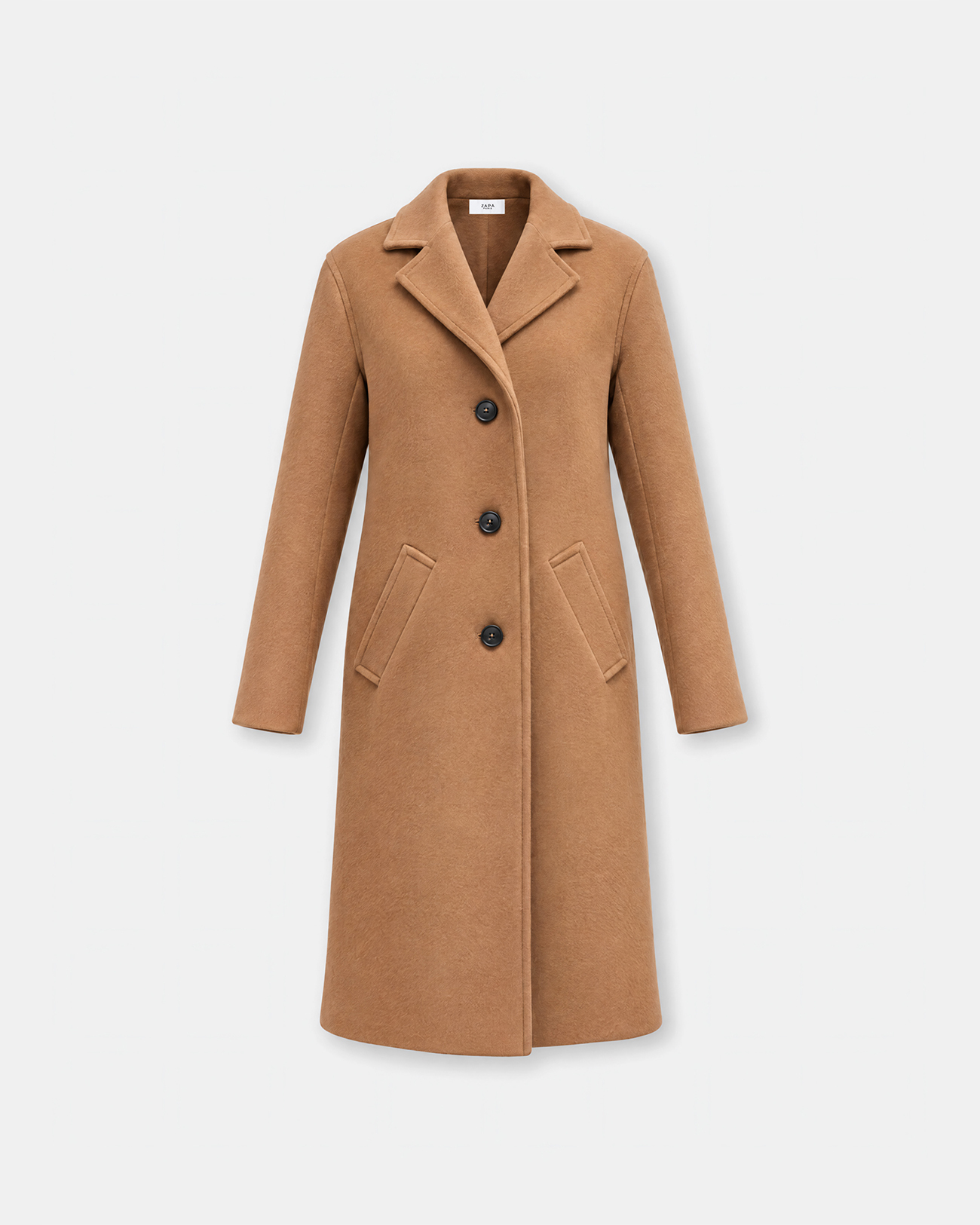 Manteau Magalie Manteau long en laine camel fabriqu&eacute; en France ZAPA