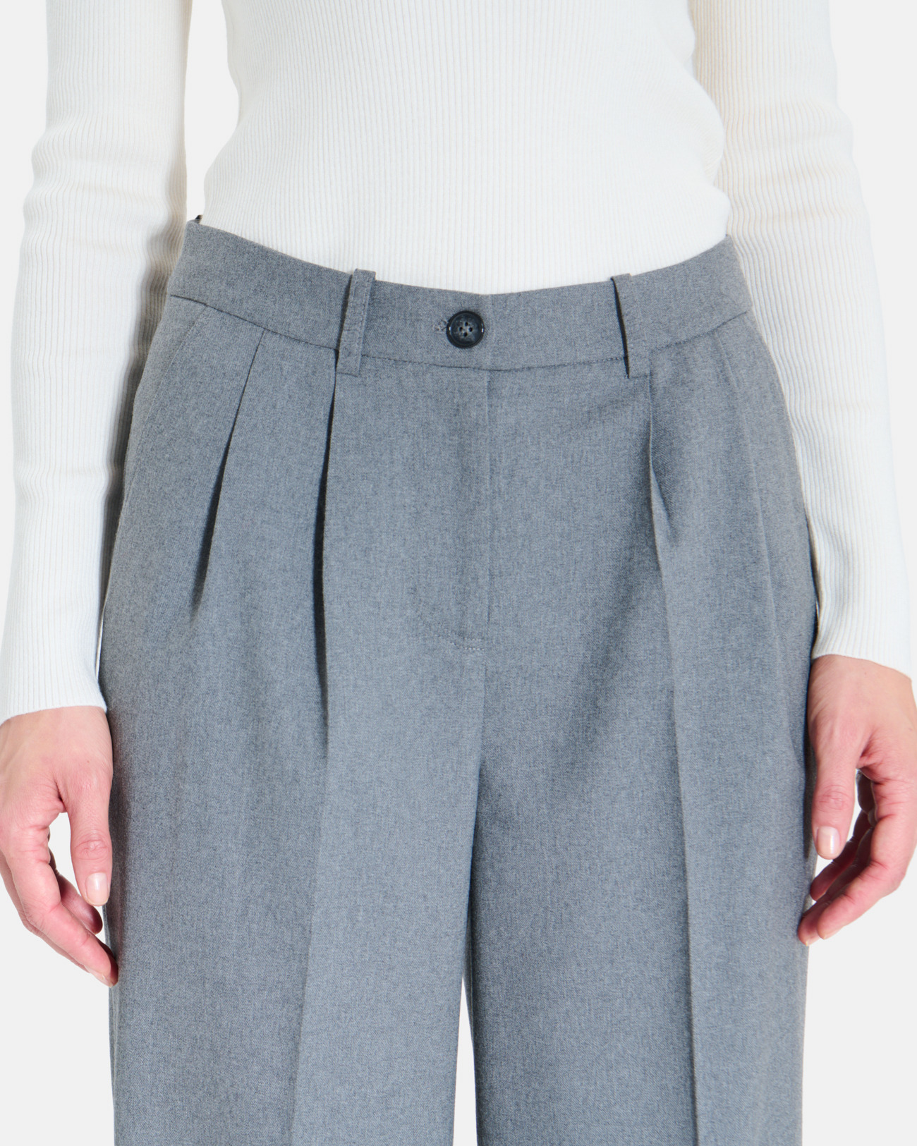 Pantalon Princesse Pantalon large gris chine ZAPA
