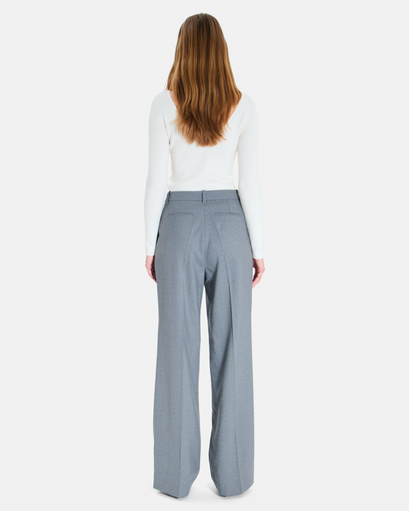 Pantalon Princesse Pantalon large gris chine ZAPA