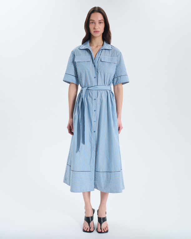 Robe Regine Robe midi chemise rayée ZAPA