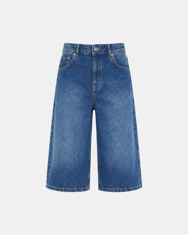 Jean Bermuda Jean en coton bleu ZAPA
