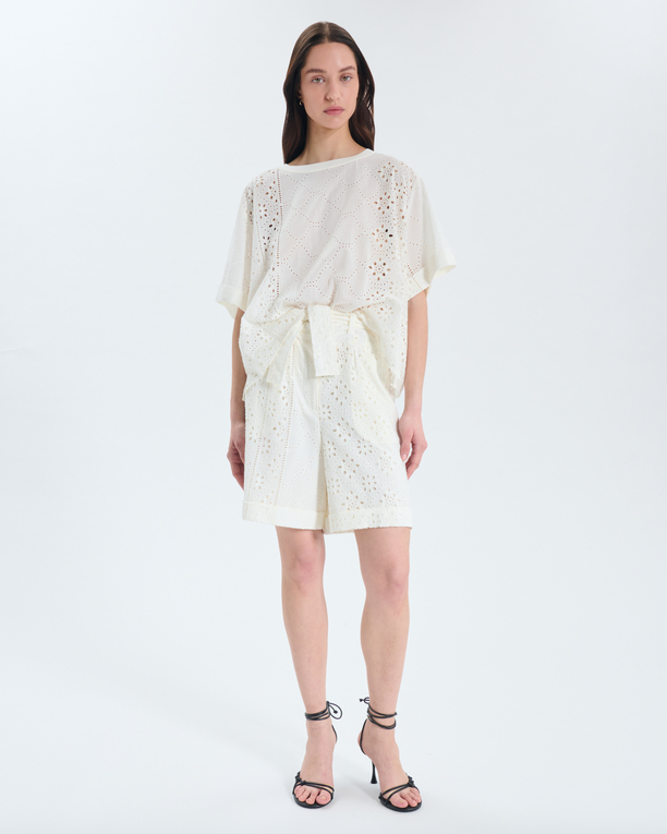 Short Savanna Short blanc à taille haute ZAPA