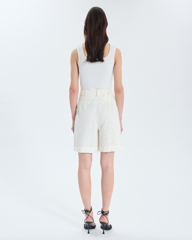 Short Savanna Short blanc à taille haute ZAPA