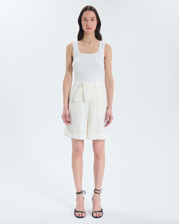 Short Savanna Short blanc à taille haute ZAPA