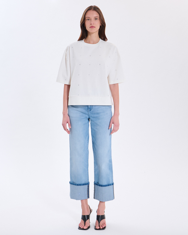 Top Totora Top en coton écru ZAPA