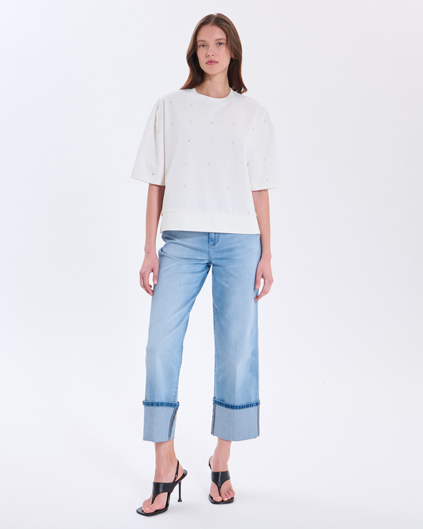 Top Totora Top en coton écru ZAPA