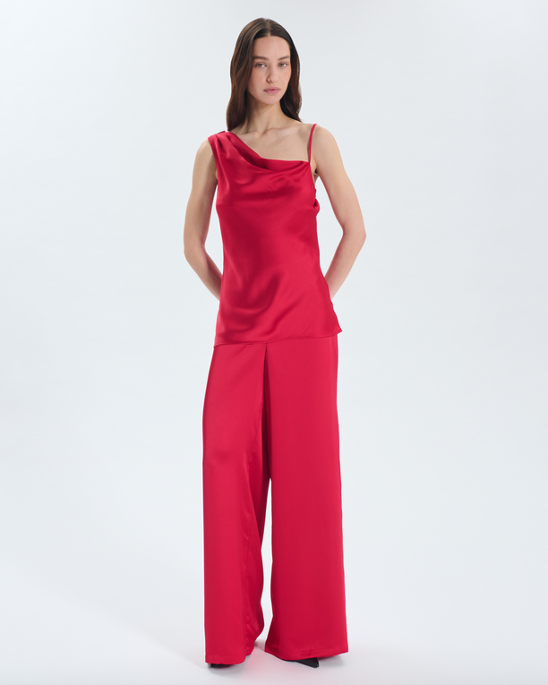 Top Tia Top asymétrique satin ZAPA