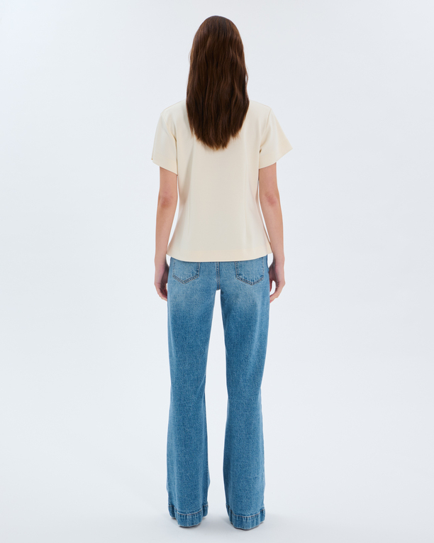 Top Tanouk Top en viscose écru ZAPA