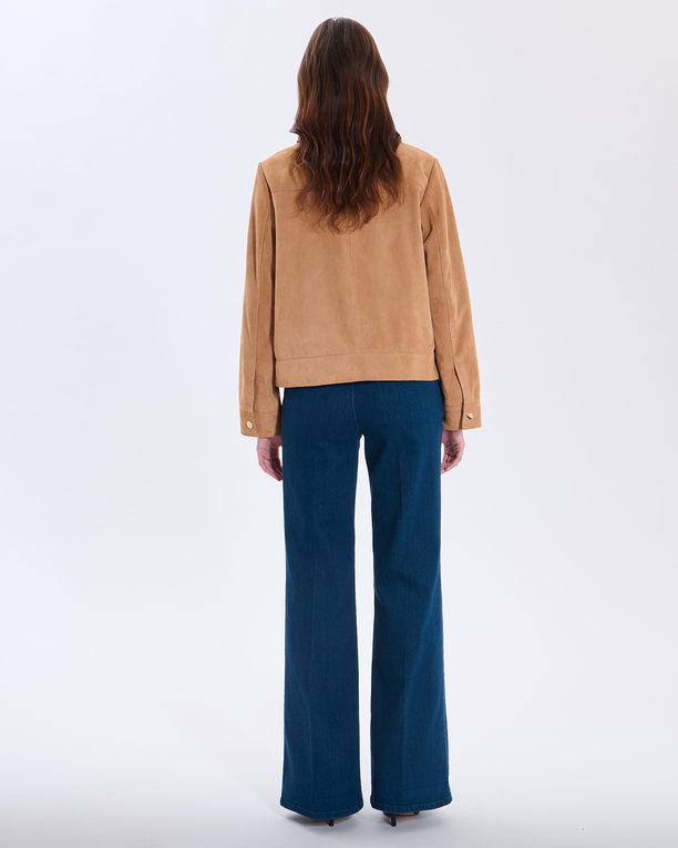 Veste Vanessa Veste en cuir suédé beige ZAPA