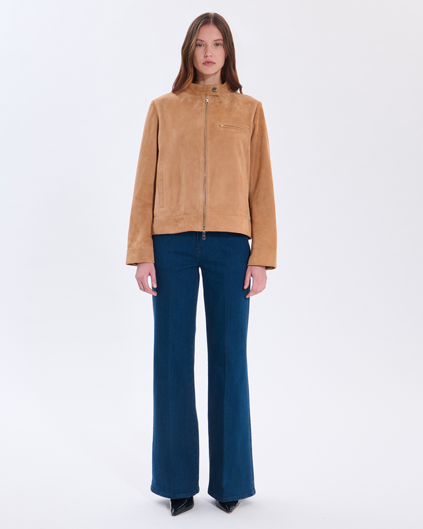 Veste Vanessa Veste en cuir suédé beige ZAPA