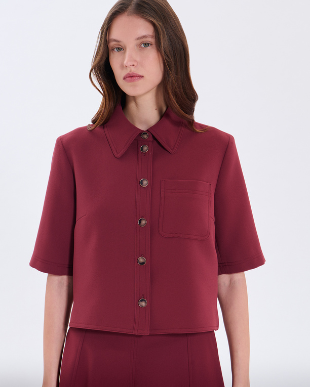 Chemise Celina Chemise courte lie de vin ZAPA