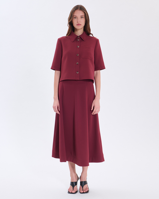 Chemise Celina Chemise courte lie de vin ZAPA