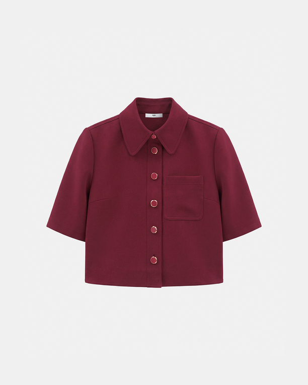 Chemise Celina Chemise courte lie de vin ZAPA