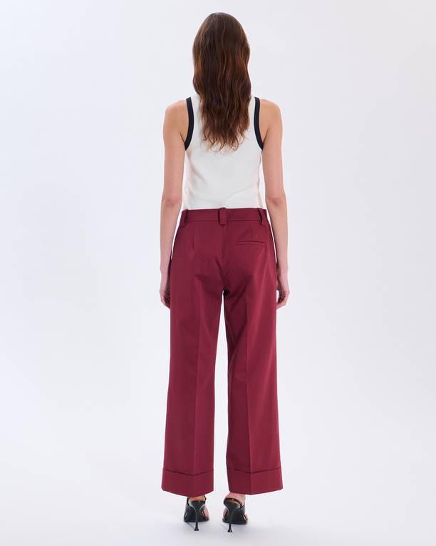 Pantalon Parly Pantalon en coton bio  lie de vin ZAPA