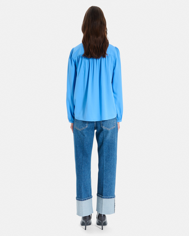 Chemise Curtis Chemise en fibre de bambou à manches longues bleu ZAPA