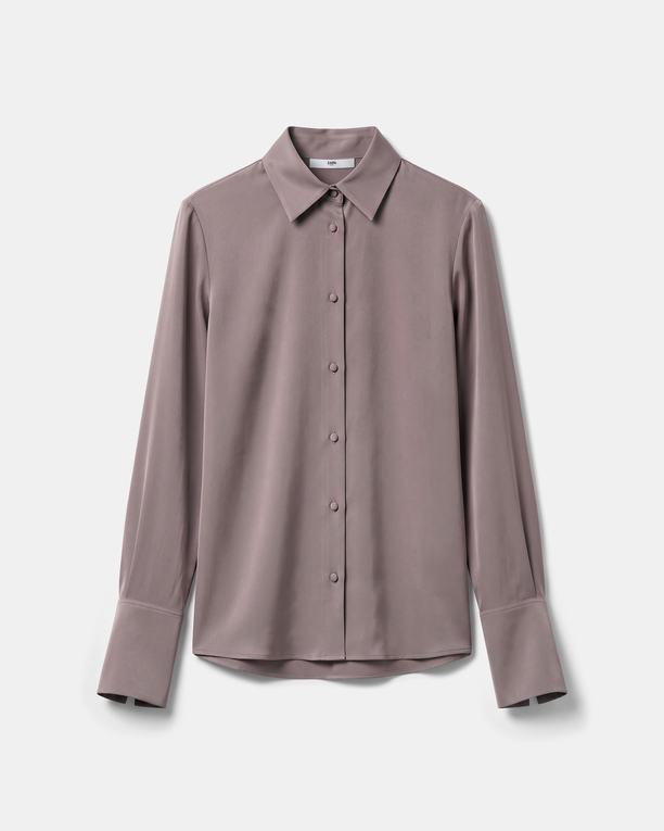 Chemise Calvyn Chemise en soie à manches longues brume ZAPA