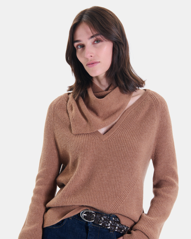 Echarpe Elly Echarpe en laine camel ZAPA