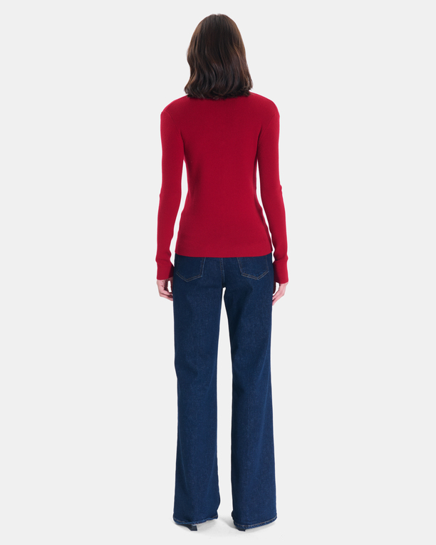 Gilet Gally Gilet boutonné en maille rouge ZAPA