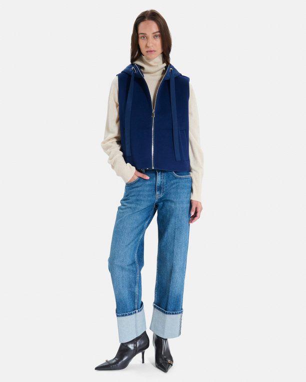 Gilet Grinny Gilet sans manches bleu roi en laine ZAPA