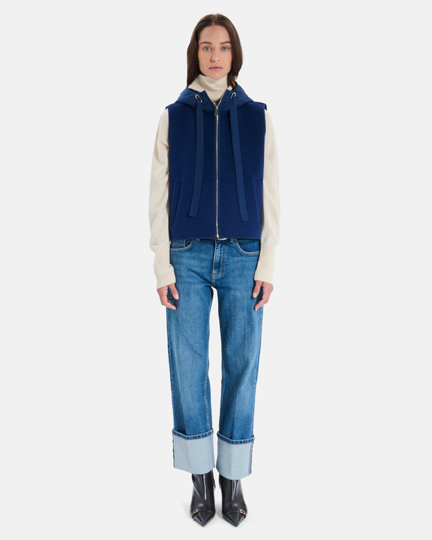 Gilet Grinny Gilet sans manches bleu roi en laine ZAPA