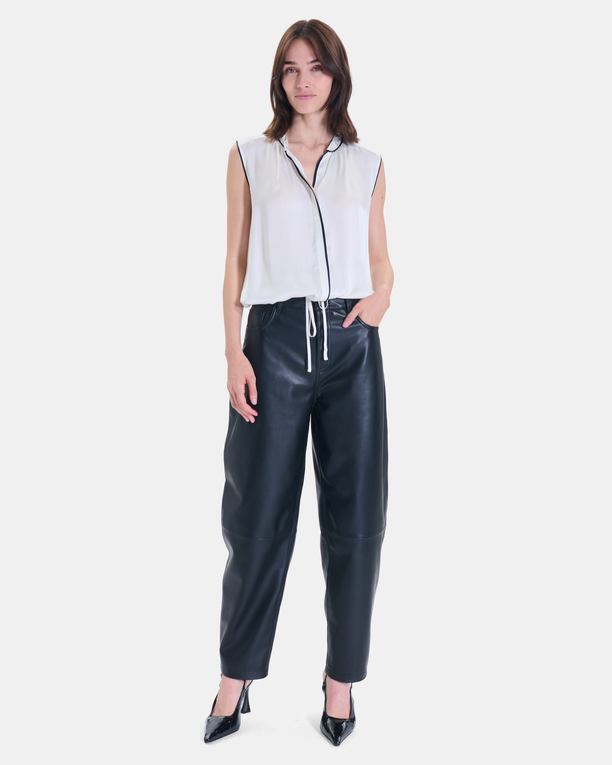 Top Toby Top sans manches écru en viscose ZAPA