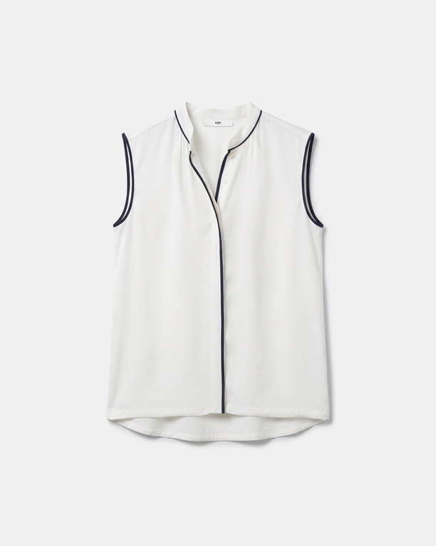Top Toby Top sans manches écru en viscose ZAPA