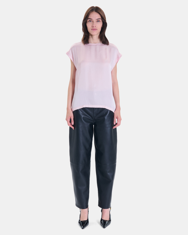 Top Tracy Top manches courtes rose en viscose ZAPA