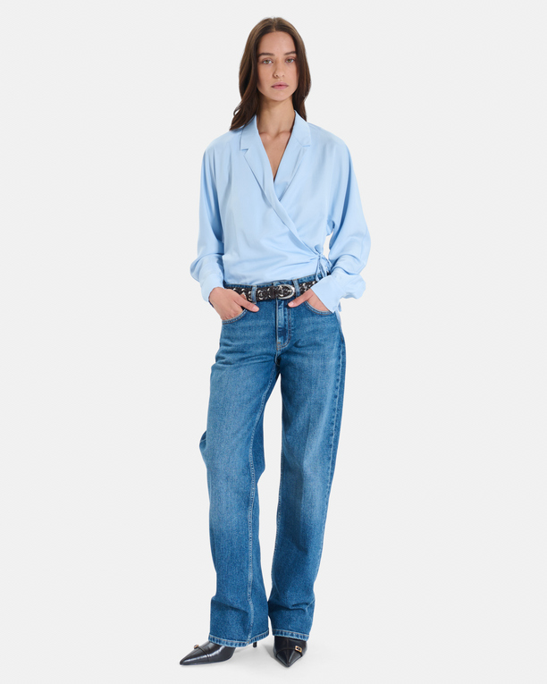 Top Taran Top croisé bleu clair ZAPA