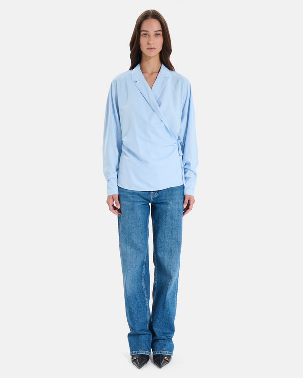 Top Taran Top croisé bleu clair ZAPA