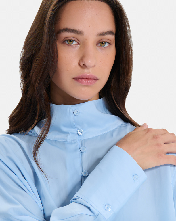 Top Tobias Top manches longues bleu clair col montant ZAPA