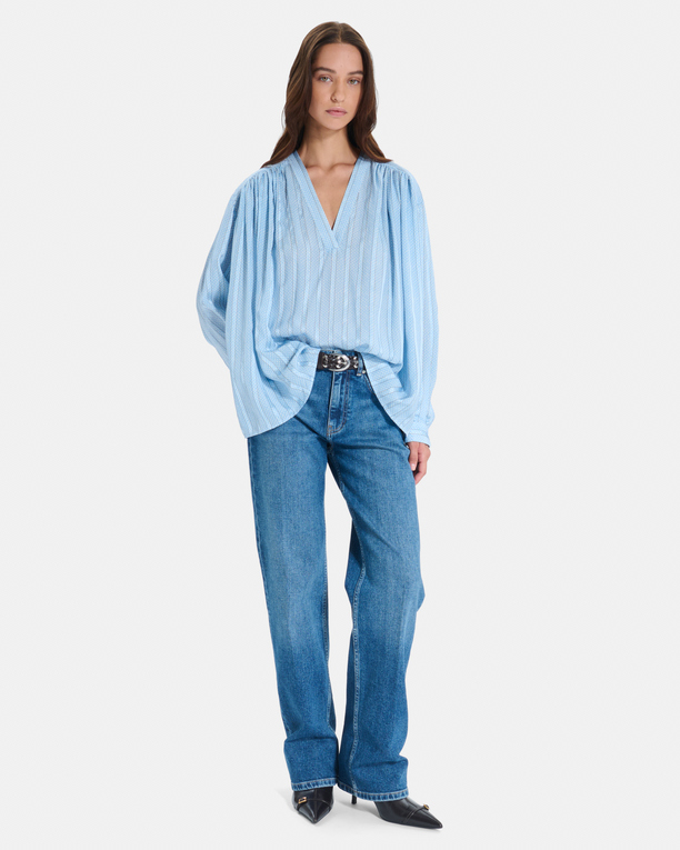 Blouse Brielle Blouse fluide manches longues col V à rayures ZAPA