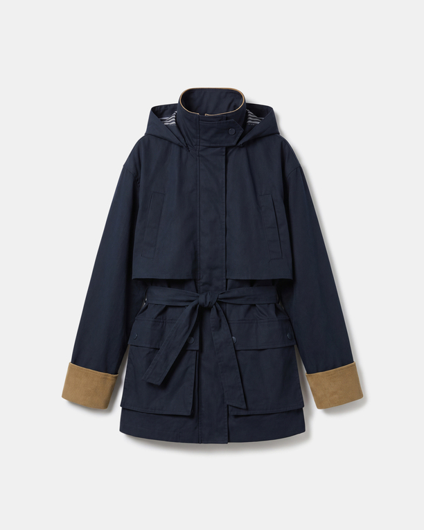 Trench Tabi Trench-coat nocturne cintré en coton ZAPA