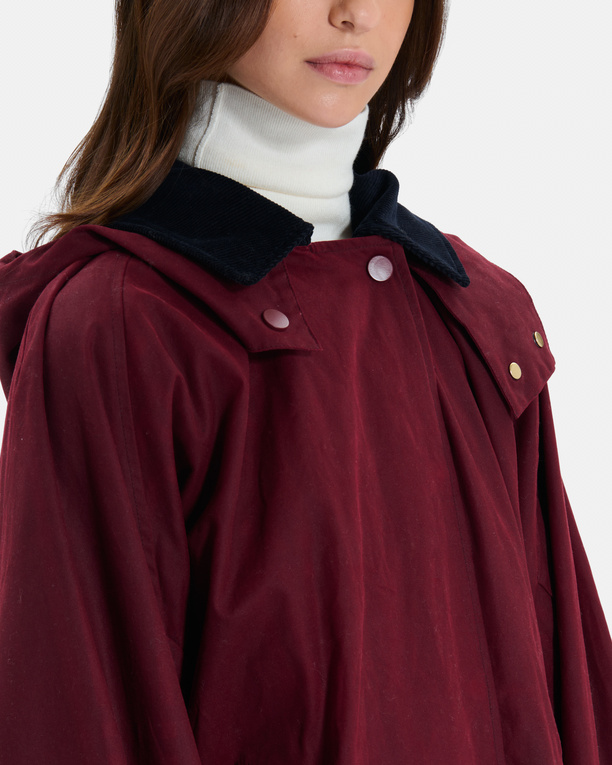Trench Telmi Trench coat rouge carmin en coton ZAPA