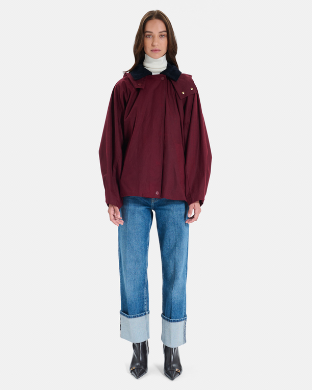 Trench Telmi Trench coat rouge carmin en coton ZAPA