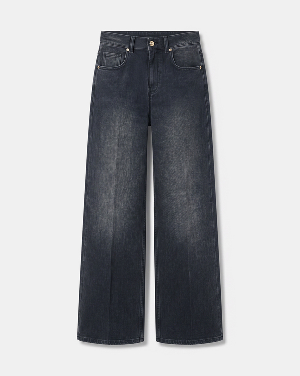 Jean Pamover Jean wide leg en coton noir ZAPA