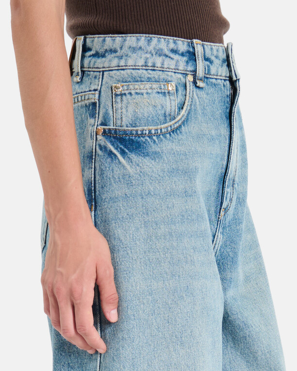 Jean Pia Jean barrel en coton vintage blue ZAPA