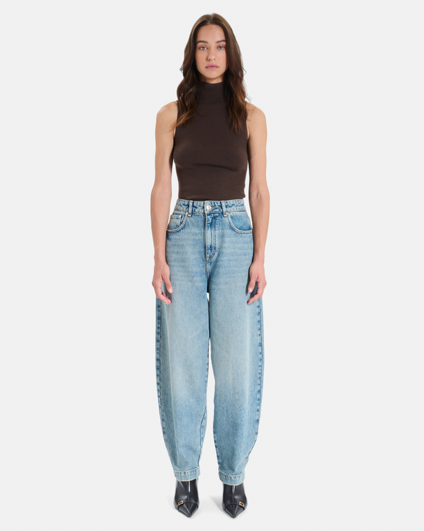 Jean Pia Jean barrel en coton vintage blue ZAPA