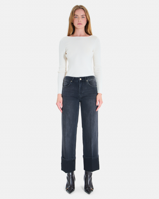 Jean Popus Jean droit noir ZAPA