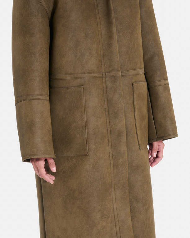 Manteau Matisse Manteau kaki à capuche contrastée ZAPA