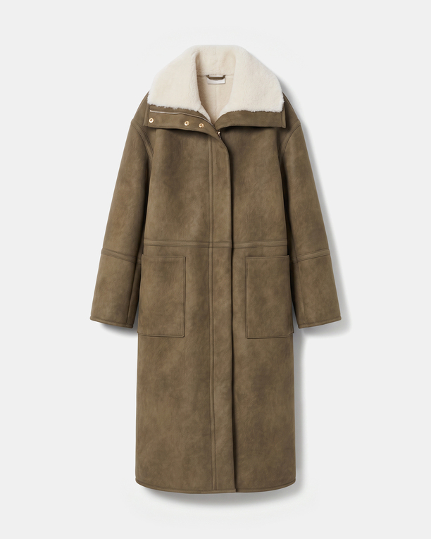 Manteau Matisse Manteau kaki à capuche contrastée ZAPA