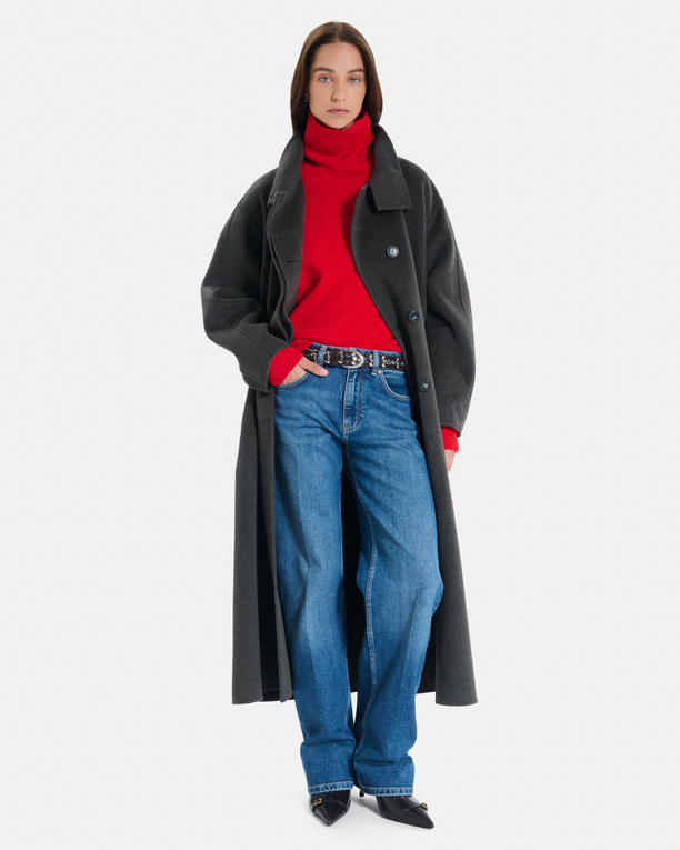 Manteau Melissa Manteau long en laine à col montant ZAPA