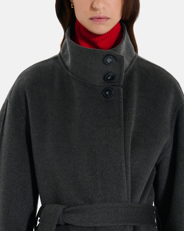 Manteau Melissa Manteau long en laine à col montant ZAPA