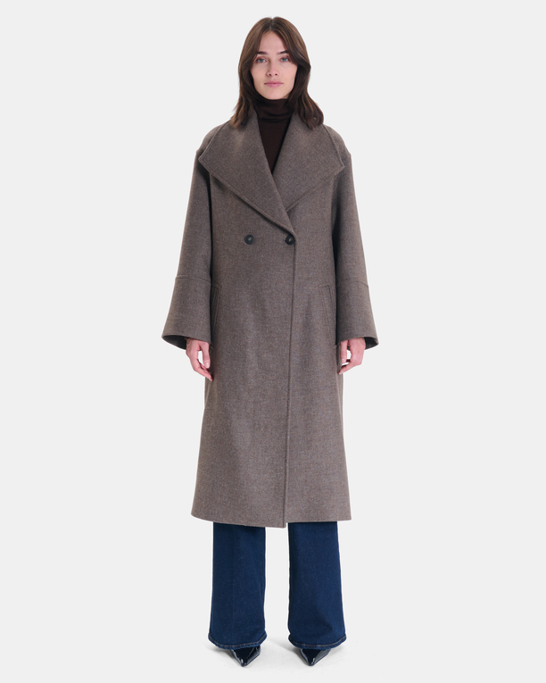 Manteau Manoli Manteau long en laine noisette ZAPA