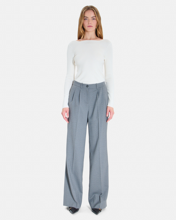 Pantalon Princesse Pantalon large gris chine ZAPA