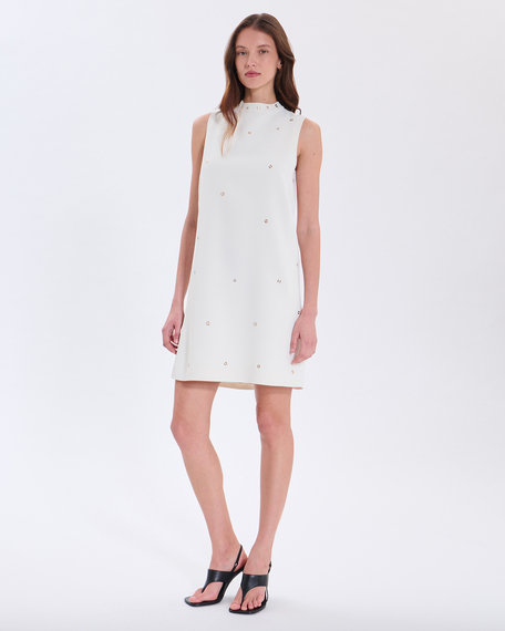 Robe roxa robe &agrave; oeillets &eacute;cru zapa